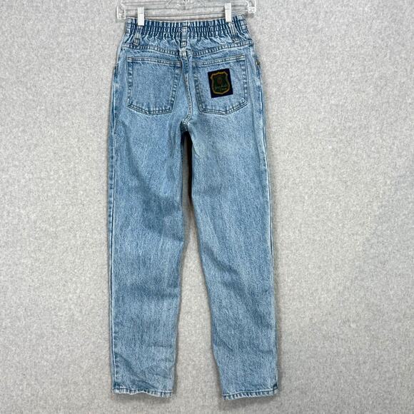 Vtg 90's Gap Kids Classic Jeans Size Boys 14 Elastic Waist Logo Patch Preppy - Picture 6 of 16